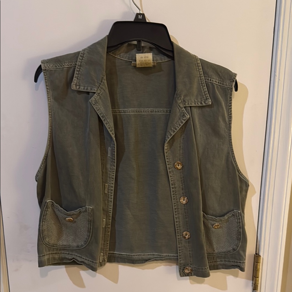 Nina Piccalino Olive Button-Up Vest